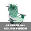 Snow Joe Bliss Hammocks Backpack Aluminum Beach Chair W Side Pocket  Detachable Cooler Bag BBC-350-PT